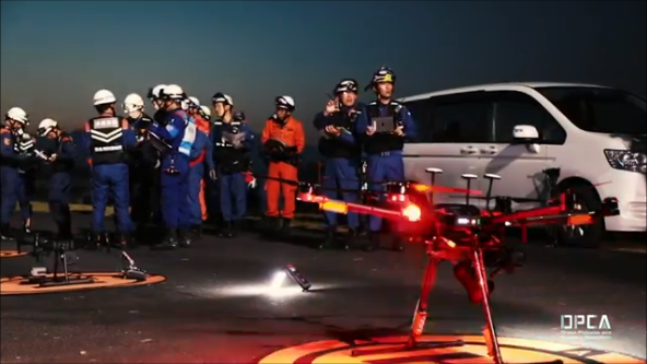 緊急消防援助隊九州ブロック合同 夜間訓練 ドローン部隊の役割
